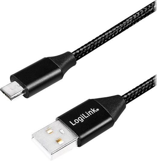 LOGILINK - USB-A 2.0 cable to micro-USB male, 1m USB kabelis