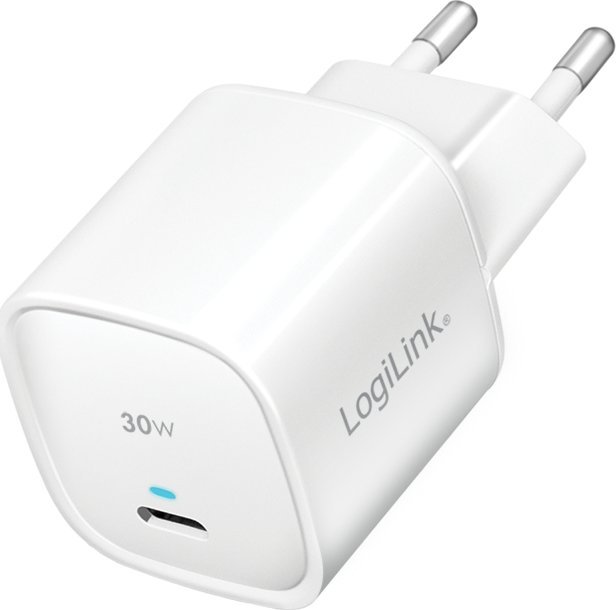 LogiLink USB Steckdosenadapter 1 x USB-C-Port(PD),GaN,30W Baterija