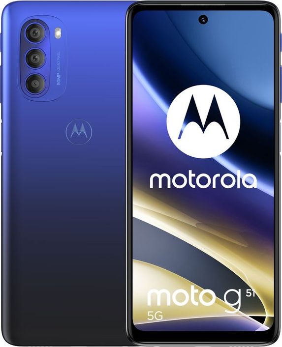 Smartfon Motorola Moto G51 5G 4/64GB Dual SIM Niebieski  (PAS80026PL) Mobilais Telefons
