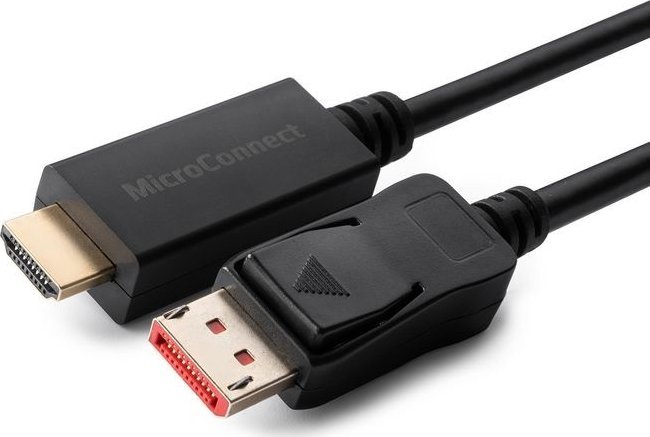 Adapter AV MicroConnect DisplayPort - HDMI czarny (4K Displayport 1.4 to HDMI) 4K Displayport 1.4 to HDMI (5704174300519)