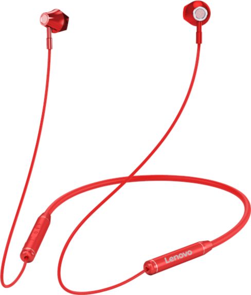 Sluchawki Lenovo HE06 Moving-Coil (bezprzewodowe,  Bluetooth, douszne, czerwone) austiņas