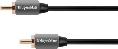 Kabel Kruger&Matz RCA (Cinch) - RCA (Cinch) 1.8m szary (KM0302) KM0302 (5901436784685) kabelis video, audio