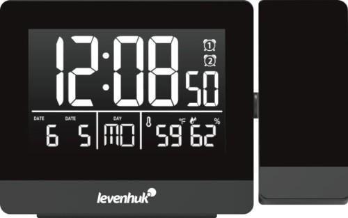 Stacja pogodowa Levenhuk Termometr Levenhuk Wezzer BASE L70 z projektorem i zegarem 78889 (4620137483246) barometrs, termometrs