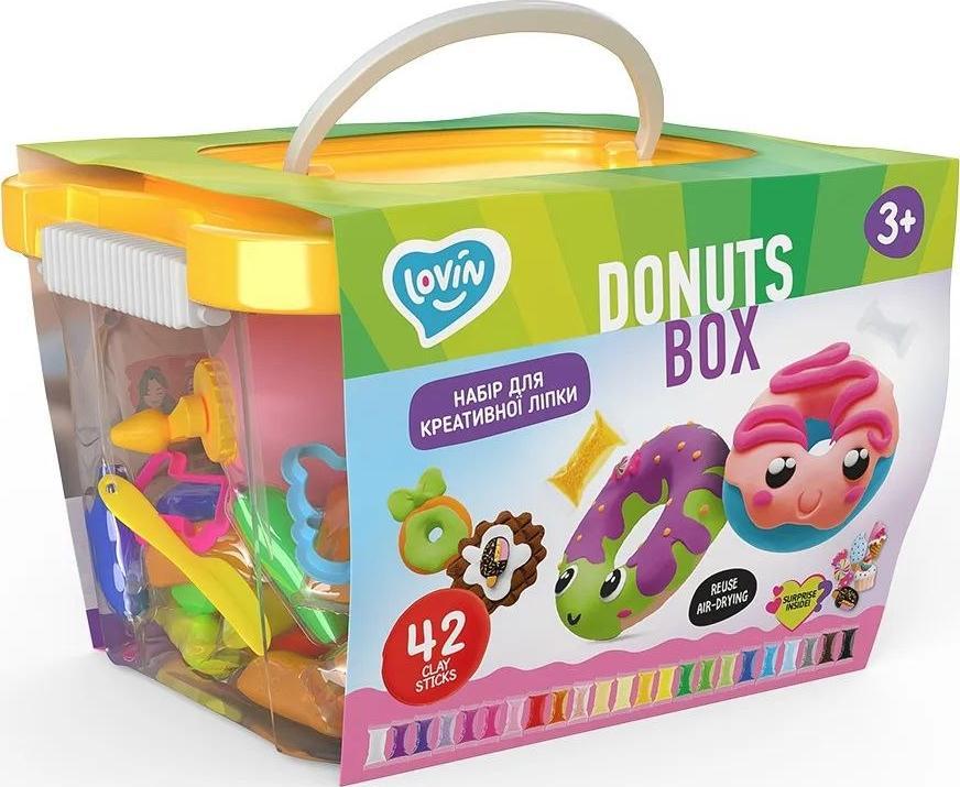 Maksik Ciastolina Zestaw kreatywnosci Donuts box 70109 UA konstruktors