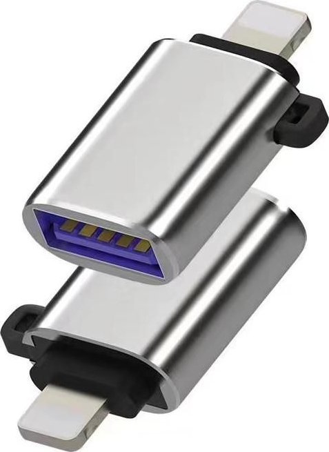 Adapter USB MicroConnect Lightning - USB Srebrny  (Lightning-USB3.0 Adapter) Lightning-USB3.0 Adapter (5704174265207)