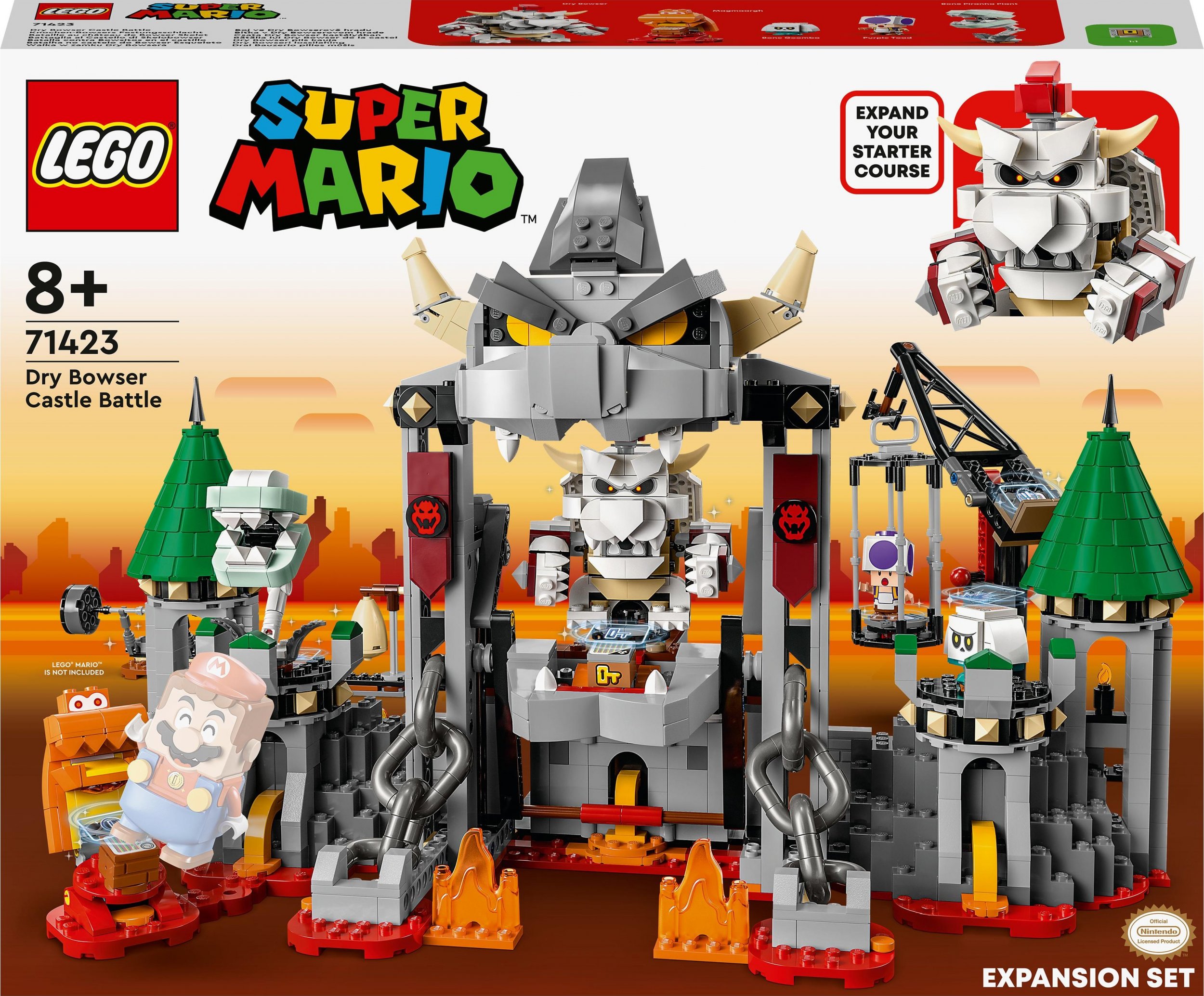 LEGO Super Mario 71423 Dry Bowser Castle Battle LEGO konstruktors