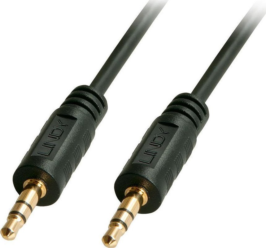 Kabel Lindy Jack 3.5mm - Jack 3.5mm 2m czarny (35642) 35642 (4002888356428) kabelis video, audio
