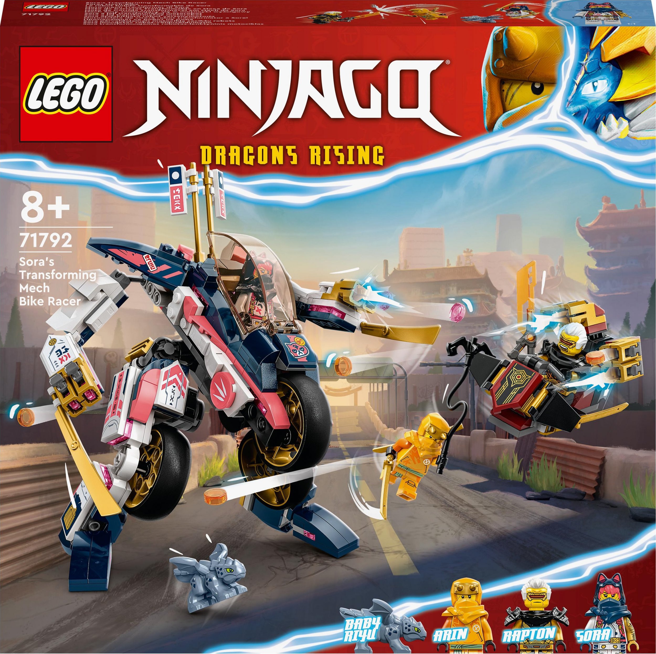 LEGO Ninjago 71792 Soras Transforming Mech Bike Racer LEGO konstruktors