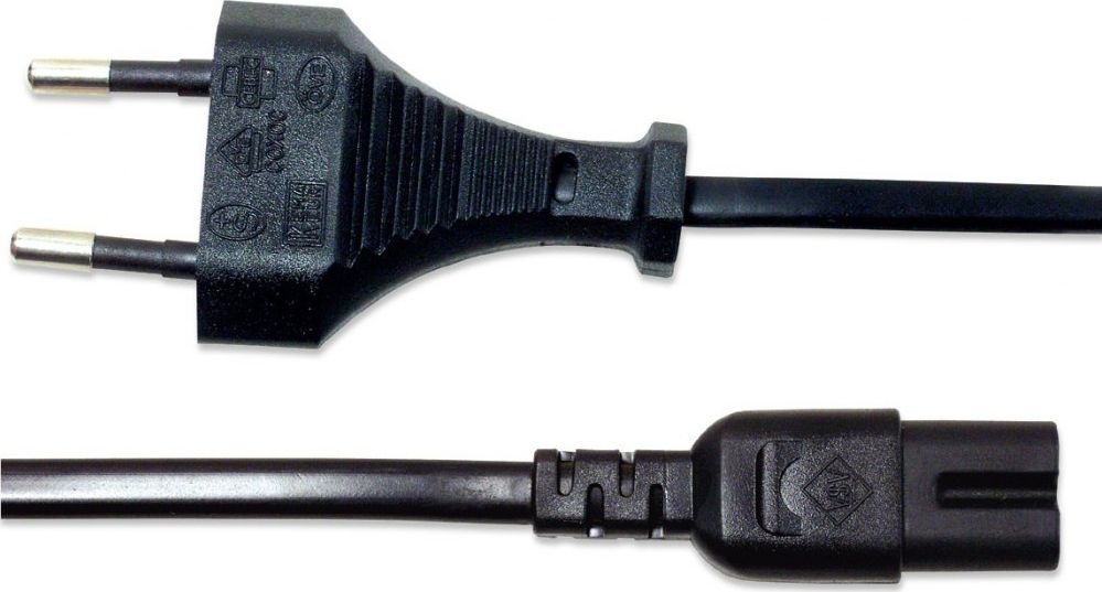 Kabel zasilajacy Manhattan Kabel Zasilajacy Audio Osemka Euro na C7 3m Czarny kabelis datoram