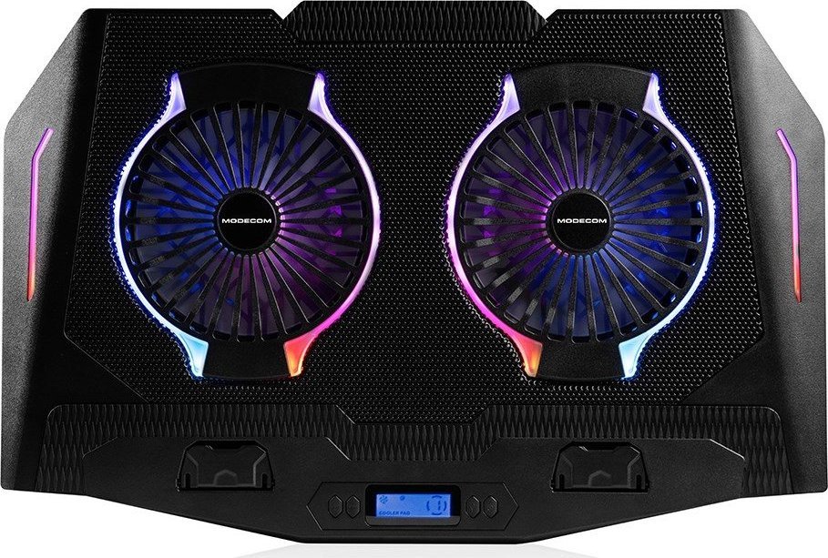 Modecom CF21 RGB Silent Cooling Pad portatīvā datora dzesētājs, paliknis