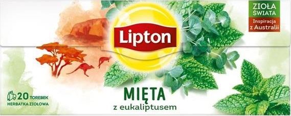 Lipton LIPTON_Herbata ziolowa Mieta z Eukaliptusem 20 torebek 26g 8717163856765 (8717163856765) piederumi kafijas automātiem