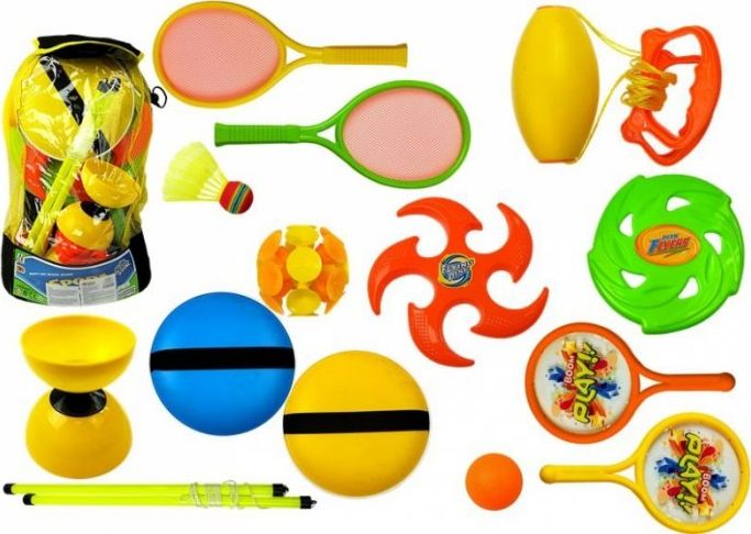 Lean Sport Zestaw Sportowy Rakiety Frisbee Diabolo 5095 (5907625589444) Sporta aksesuāri