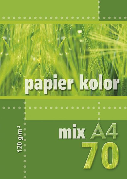 Kreska Papier ksero A4 120g mix kolorow 70 arkuszy KRES0248 (5905824900343) papīrs