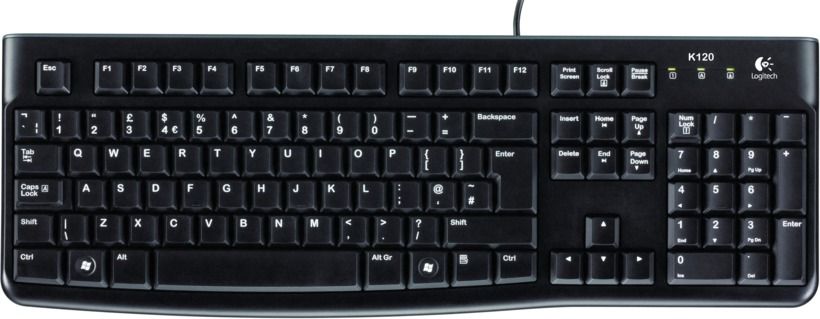 Logitech K120 USB QWERTZ Tschechisch black (920-002641) Datora pele