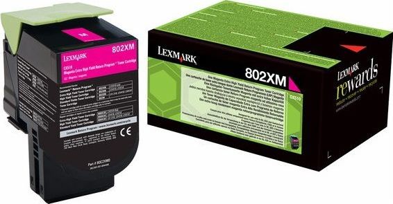 Toner Lexmark 802XM magenta | return | 4000 pgs | CX510de / CX510dhe / CX510dthe toneris