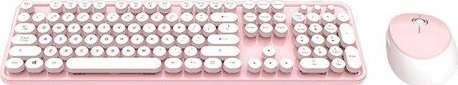 Wireless keyboard + mouse set MOFII Sweet 2.4G (White-Pink) klaviatūra