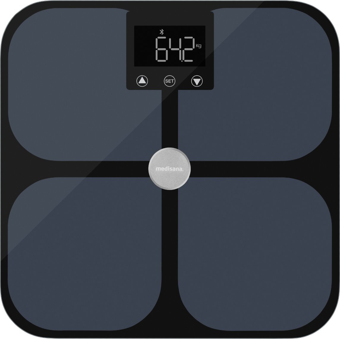 Medisana BS 650 connect Square Black Electronic personal scale Svari