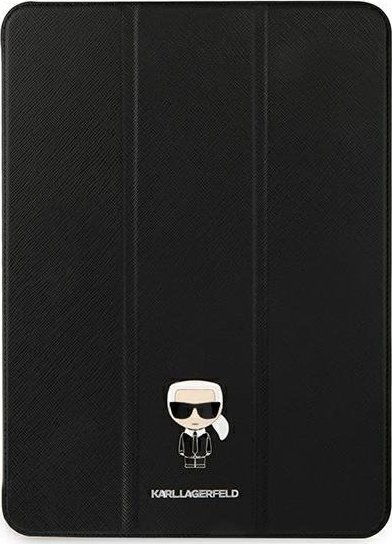 KLFC11OKMK Karl Lagerfeld Metal Saffiano Folio Cover for iPad Pro 11 Black planšetdatora soma