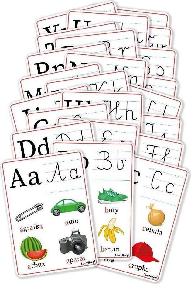 Plansze edukacyjne A4 - Alfabet 23 karty 483615 (9788395794902) galda spēle