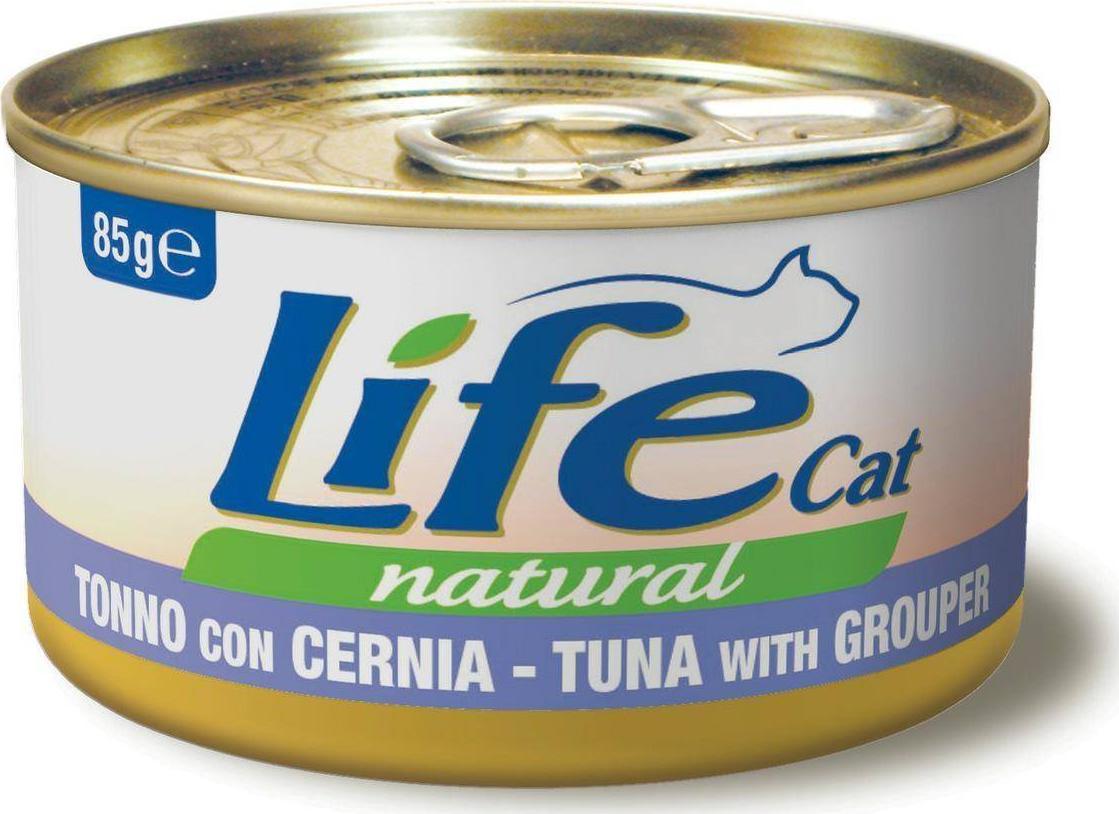 Life Pet Care LIFE CAT pusz.85g TUNA + GROUPER GRANIK/24 110139 (8034105423473) kaķu barība
