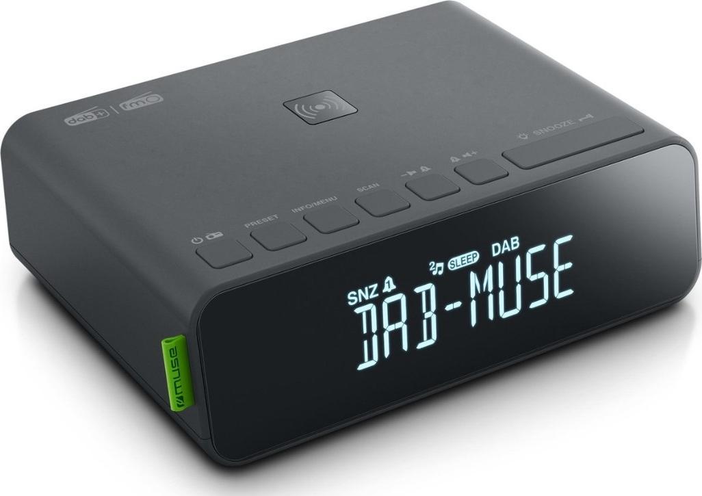 Muse DAB+/FM RDS Radio M-175 DBI Alarm function, AUX in, Black radio, radiopulksteņi