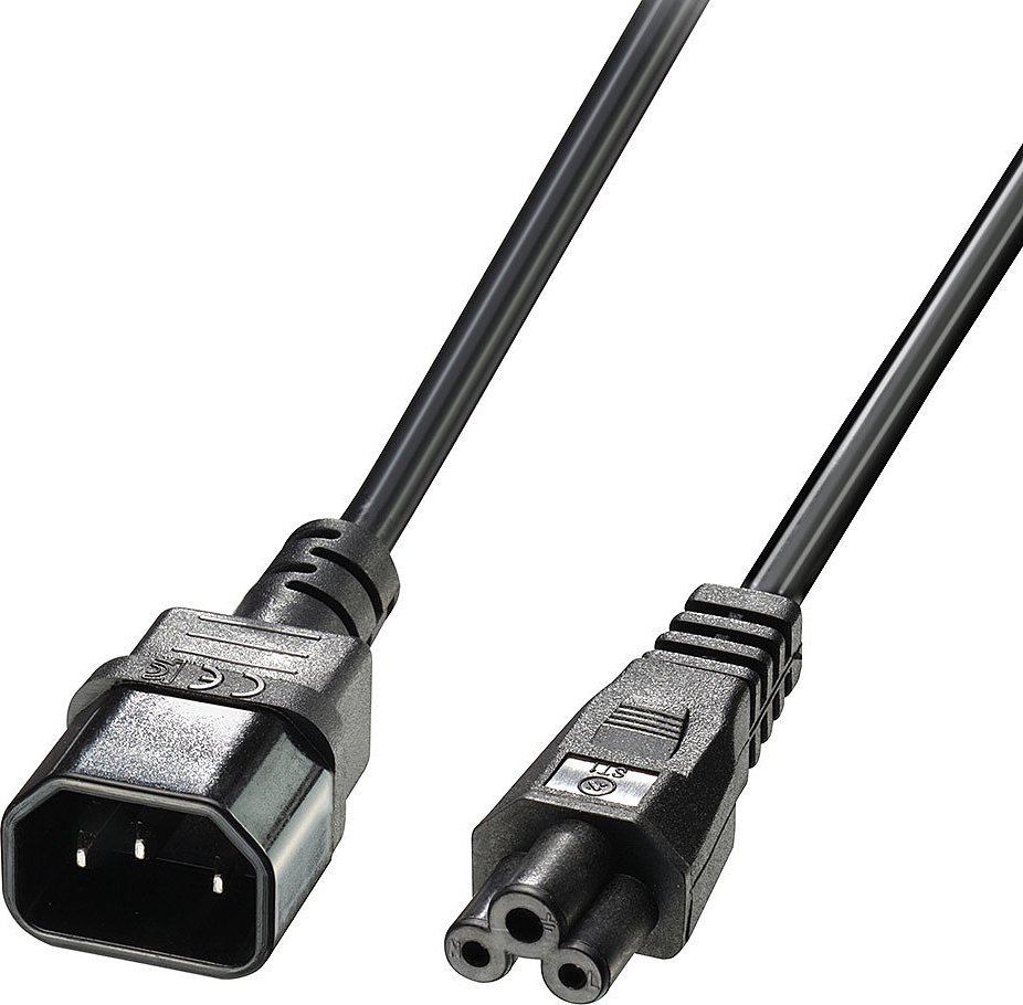 Kabel zasilajacy Lindy 30342 Przedluzacz zasilajacy IEC C14 - IEC C5 - 3m 30342 (4002888303422) kabelis datoram