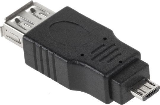 Adapter USB LechPol microUSB - USB Czarny  (ZLA0869) ZLA0869 (5901436789802)
