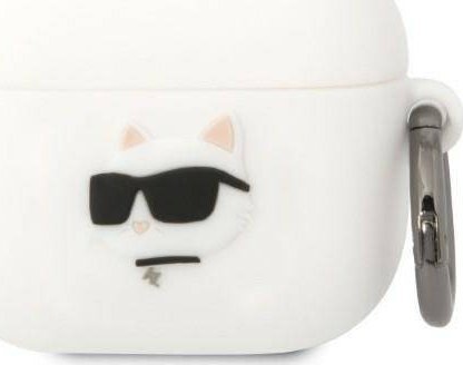 Karl Lagerfeld Etui Karl Lagerfeld KLA3RUNCHH Apple AirPods 3 cover bialy/white Silicone Choupette Head 3D KLD1403 (3666339087944)