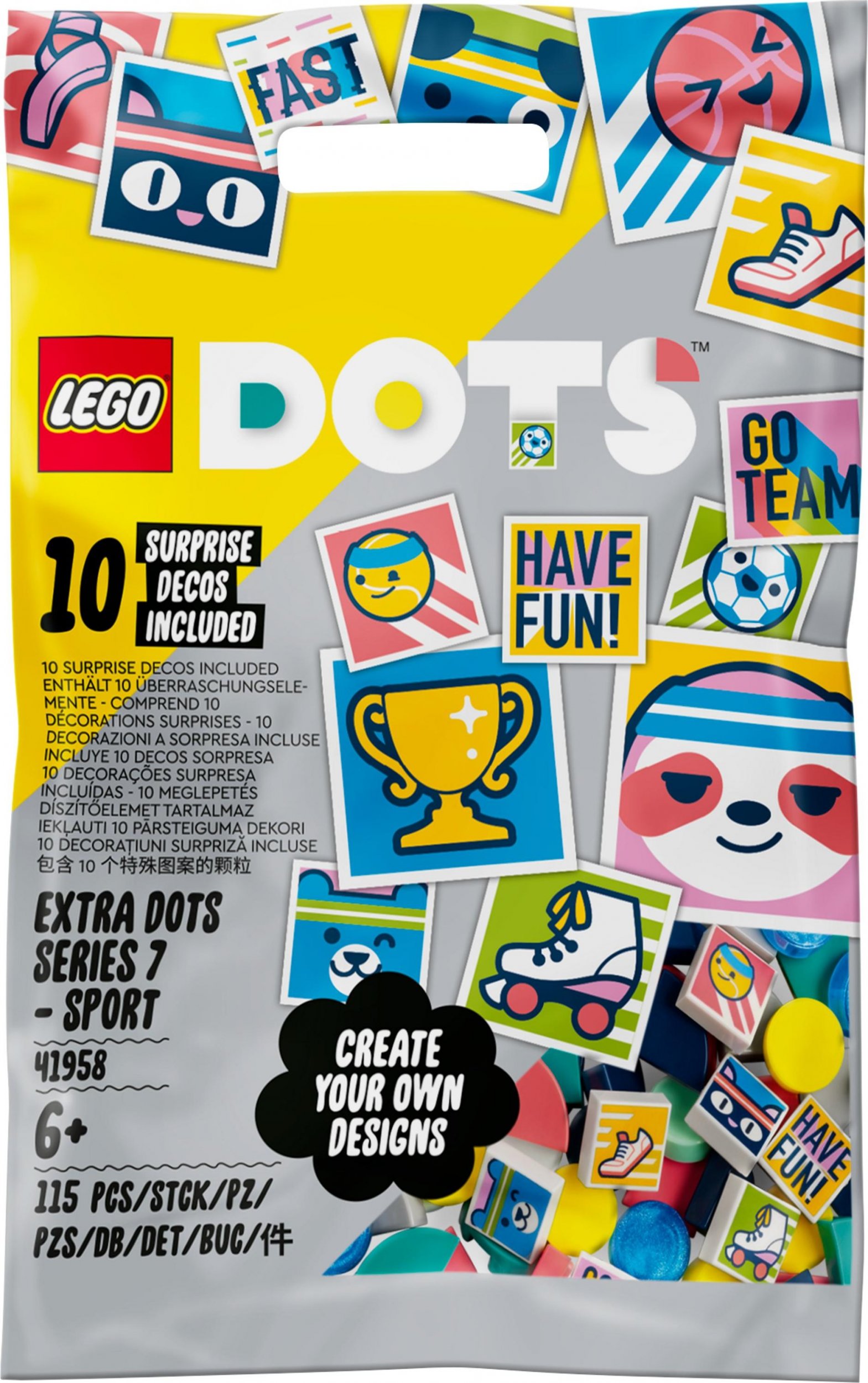LEGO Dots Dodatki DOTS - seria 7: SPORT (41958) 41958 (5702017156279) LEGO konstruktors