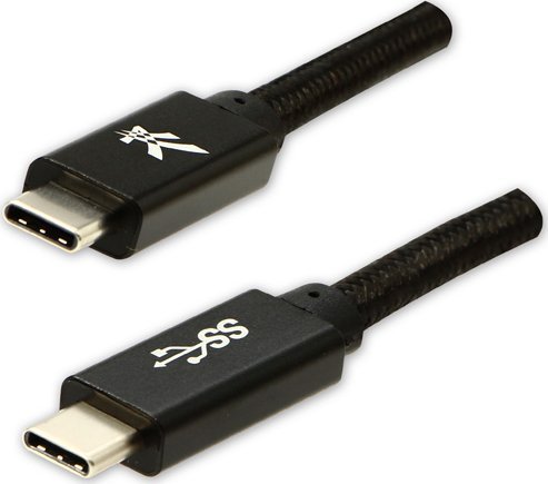Kabel USB Logo USB-C - USB-C 2 m Czarny 10158111 (8590274718753) USB kabelis