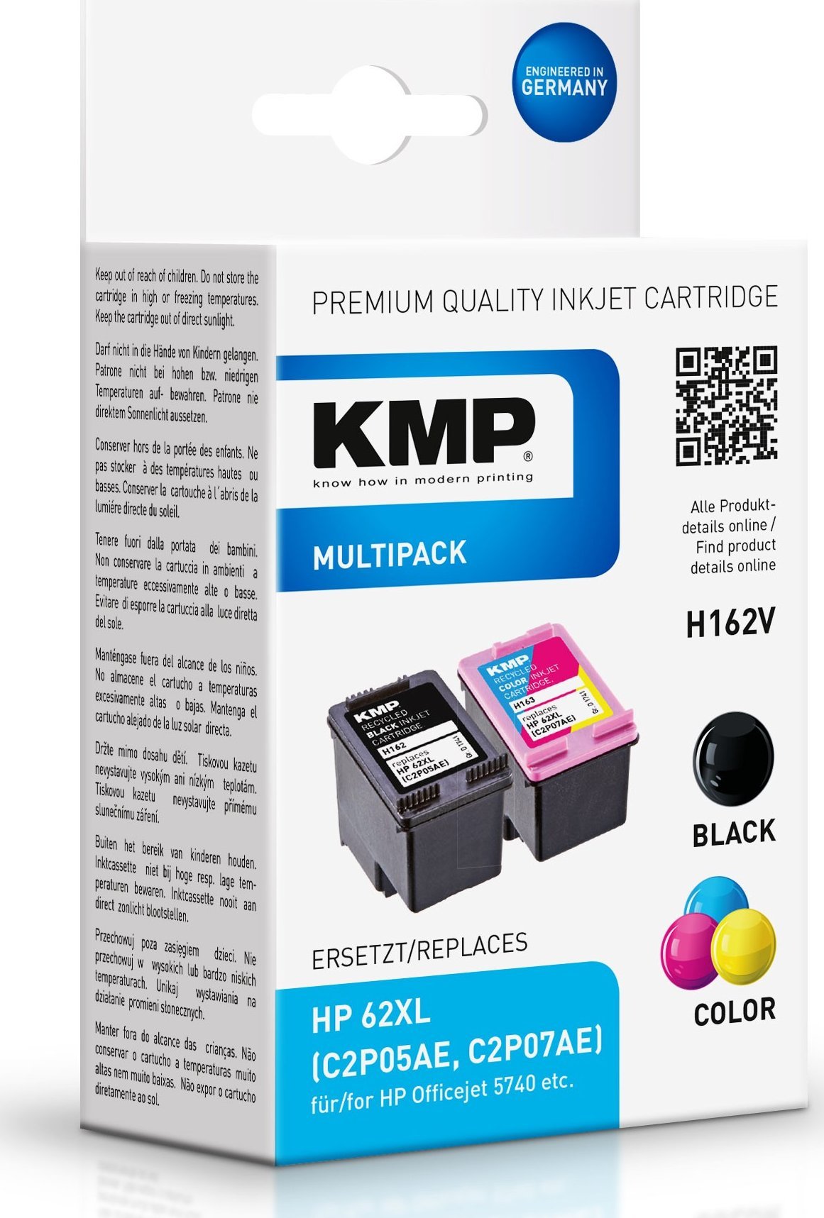 KMP H162V Promo Pack BK/Color comp. with HP C2P05AE/C2P07AE