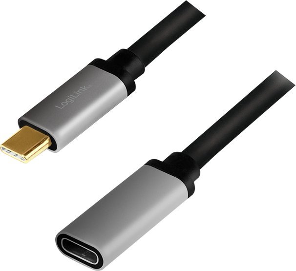 USB-C M/F cable, 4K/60Hz , alu, 0.5m kabelis video, audio