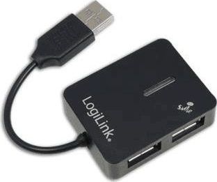 Logilink UA0139 USB 2.0  Hub 4-port, "Smile", black USB centrmezgli