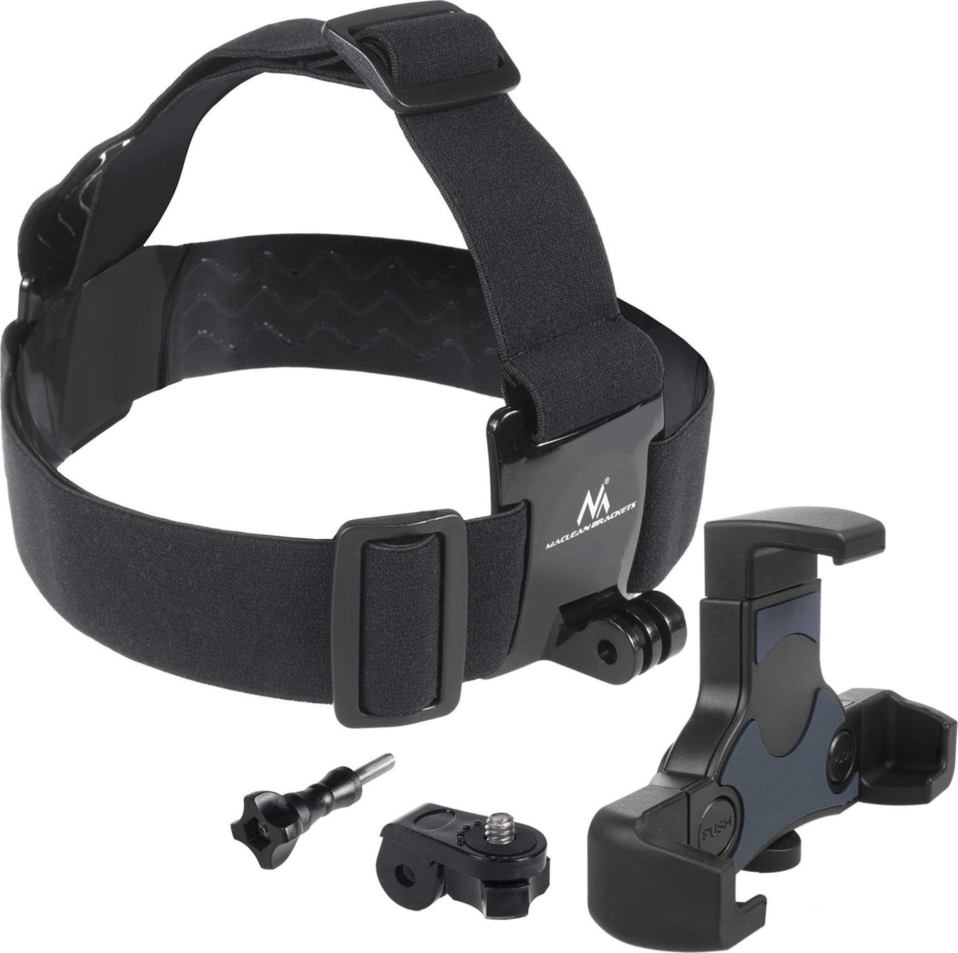 Maclean Sports headband for a phone, camera, GoPro MC-448 cameras, swivel Sporta kameru aksesuāri