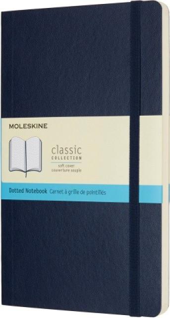 Moleskine Notes L (13x21cm) dotted, soft cover, sapphire blue, 192 pages, blue biroja tehnikas aksesuāri