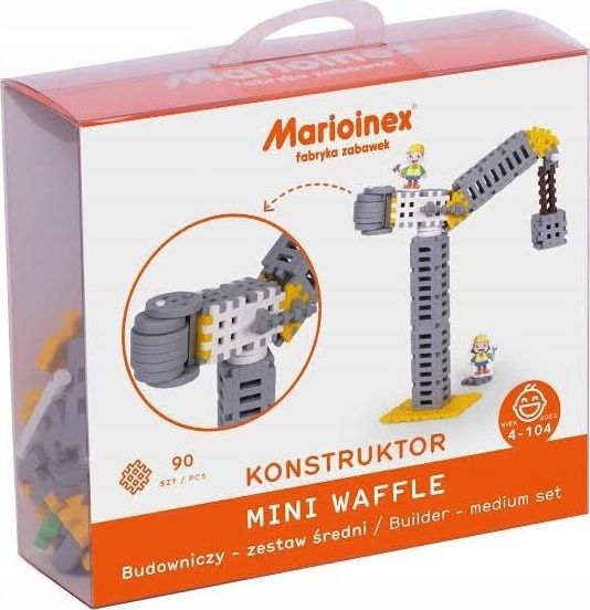 Marioinex Klocki Mini Waffle Budowniczy sredni blister konstruktors