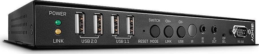 Lindy Receiver HDMI & USB over IP 4K publiskie, komerciālie info ekrāni