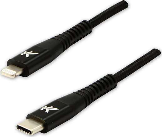 Kabel USB Logo USB-C - Lightning 2 m Czarny 10158090 (8590274718999) USB kabelis