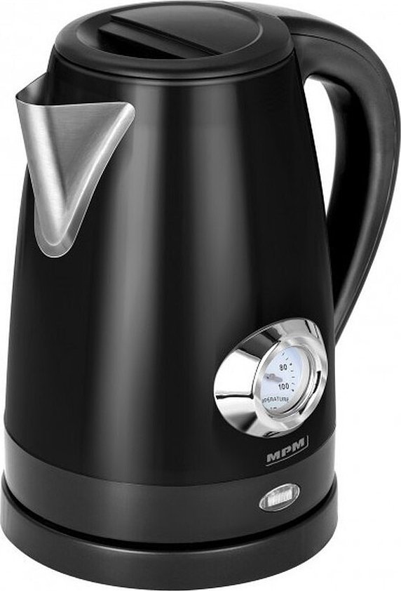 MPM Cordless kettle MCZ-108/C black 1,7 L Elektriskā Tējkanna