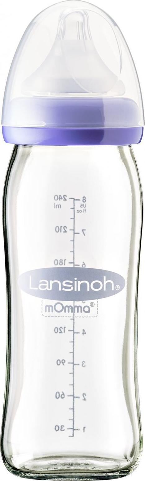Lansinoh Lansinoh, Butelka szklana ze smoczkiem NaturalWave, 240 ml KOS-7615 bērnu barošanas pudelīte