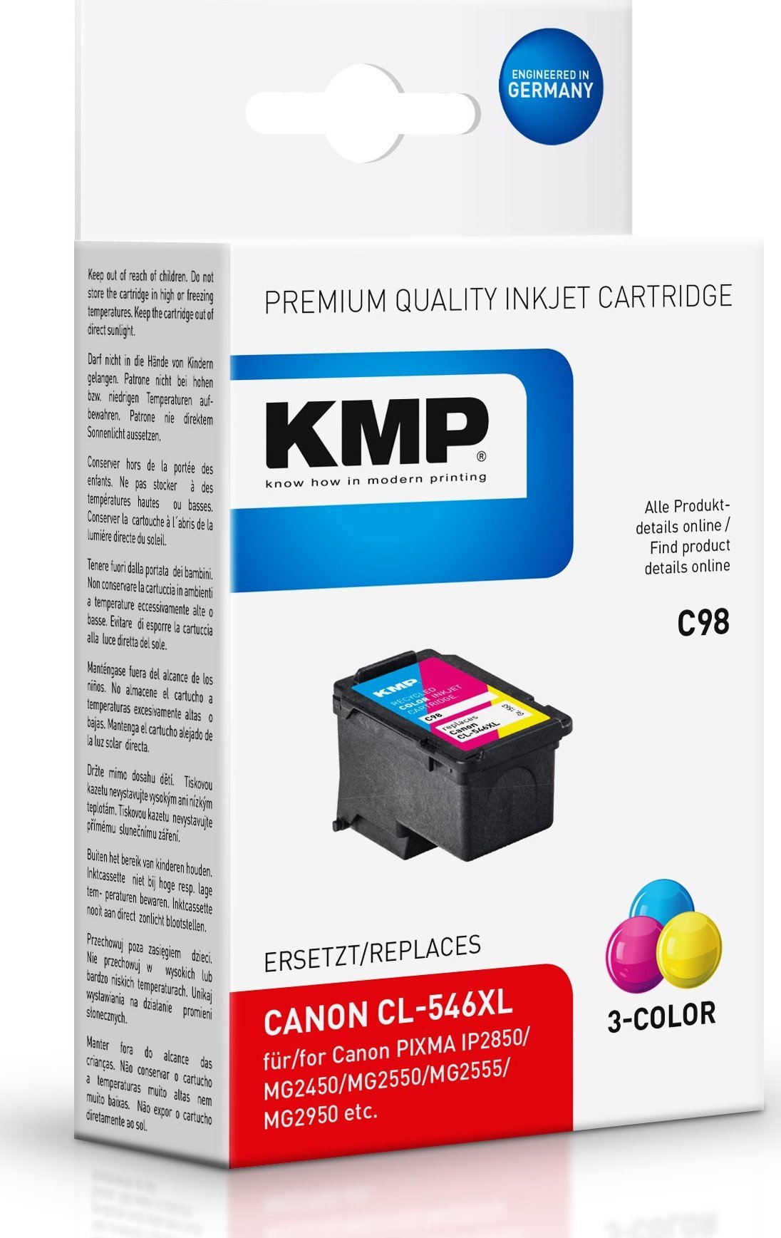 KMP C98 ink cartridge color compatible with Canon CL-546 XL