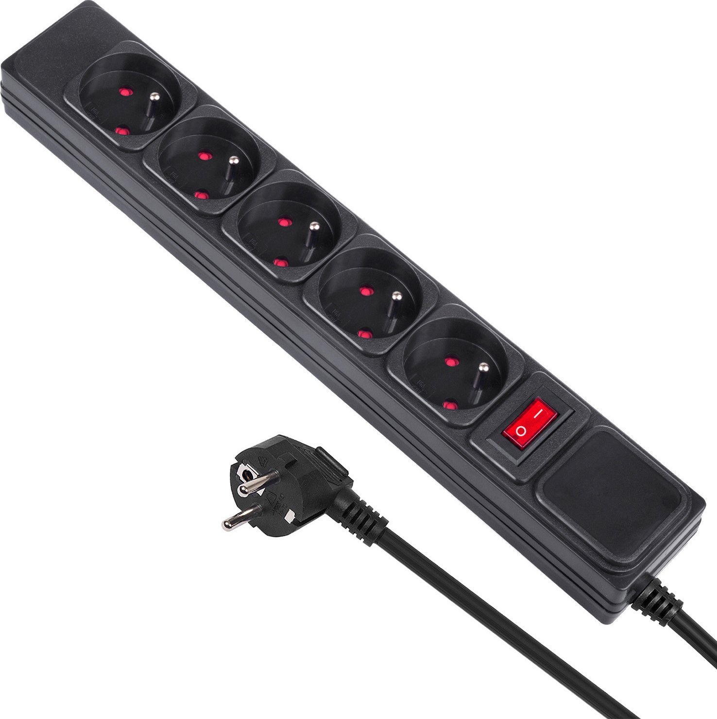 Power Strip 5 Sockets With Switch MCE219 elektrības pagarinātājs