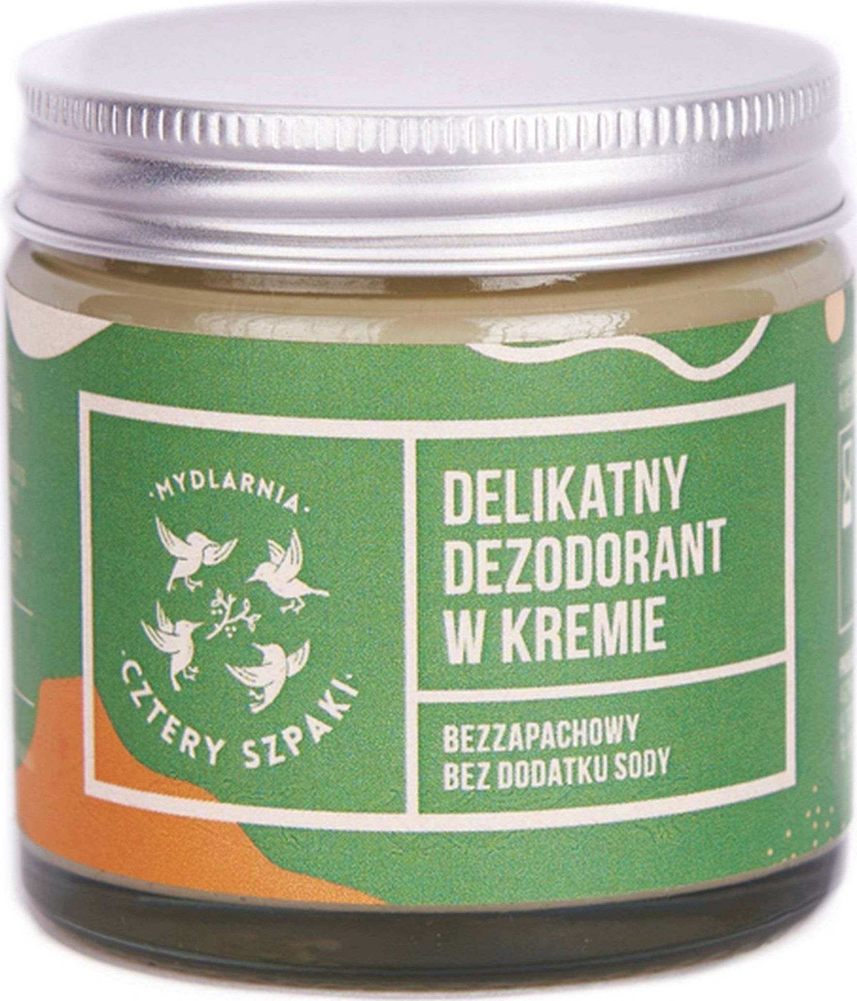 Mydlarnia Cztery Szpaki Delikatny Dezodorant W Kremie Bezzapachowy, 60ml SZP050 (5903641980111)