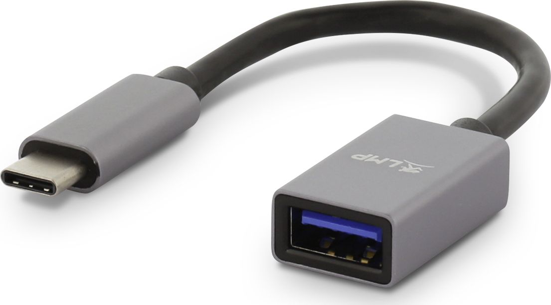 Adapter USB LMP USB-C - USB Szary  (LMP-USBC-USBA-SG) LMP-USBC-USBA-SG (7640113432157)