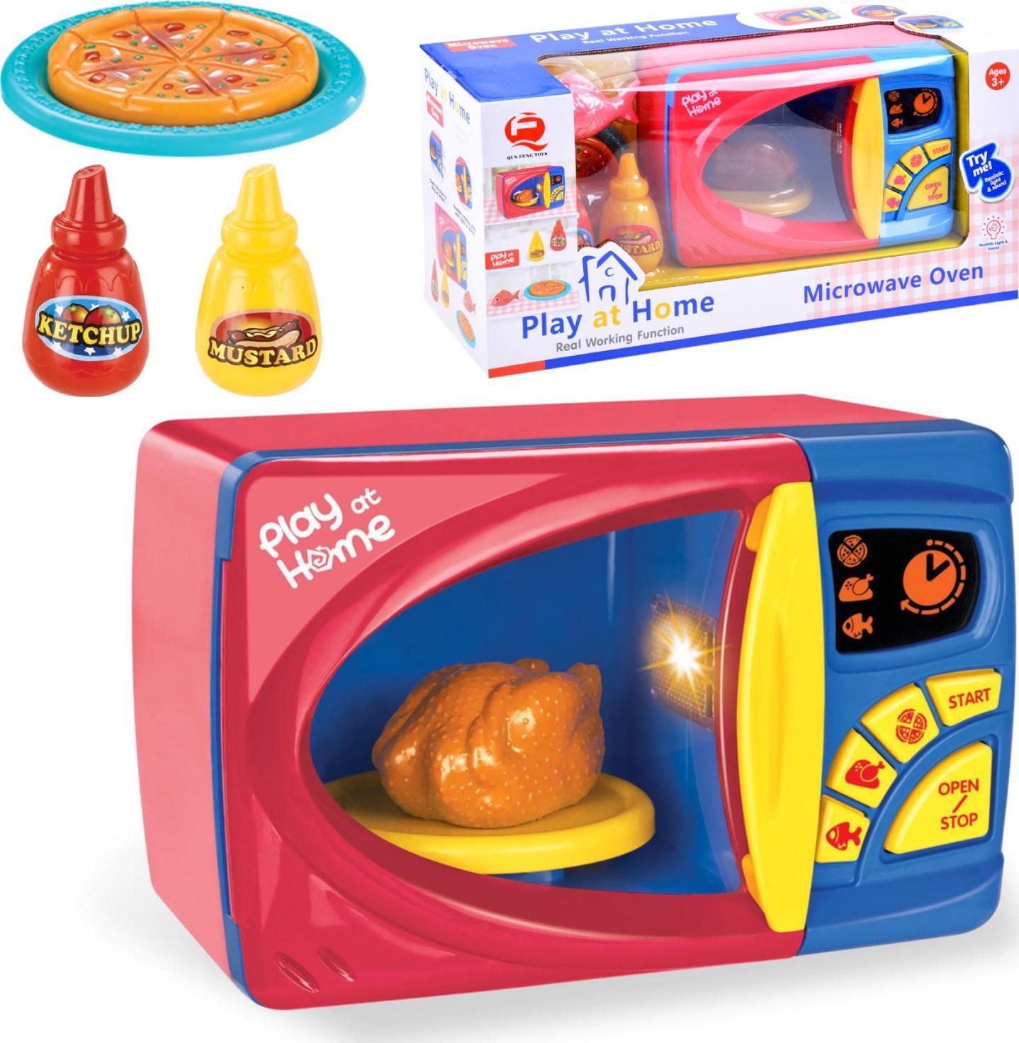 LeanToys Kuchenka Mikrofalowa Akcesoria Pizza Kurczak Na Baterie 4846 (5907625586740)