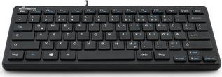 MediaRange Tastatur USB 2.0 Kompakt Flach 78 Tasten Schwarz klaviatūra