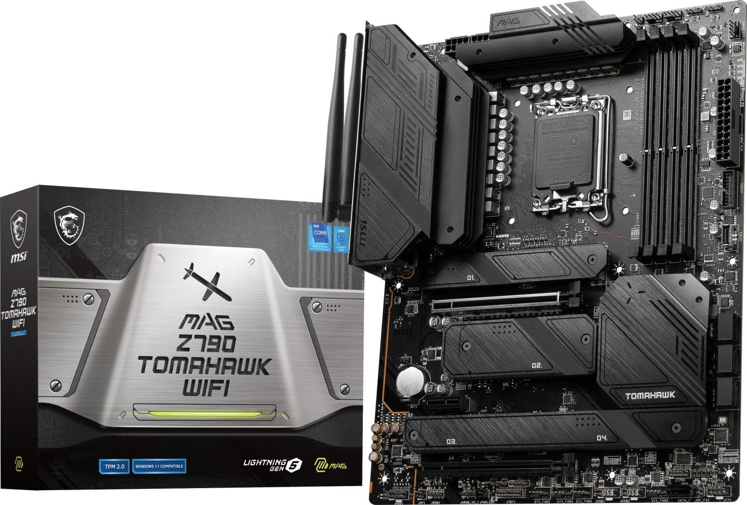 MSI MAG Z790 TOMAHAWK WIFI LGA1700 MB pamatplate, mātesplate