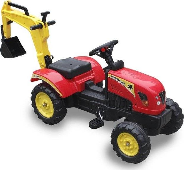 Lean Sport Traktor na pedaly z Lyzka czerwony 5229 (5908275990437)