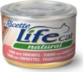 Life Pet Care LIFE CAT pusz.150g TUNA + SHRIMPS LA RICETTE /24 102351 (8034105420960) kaķu barība