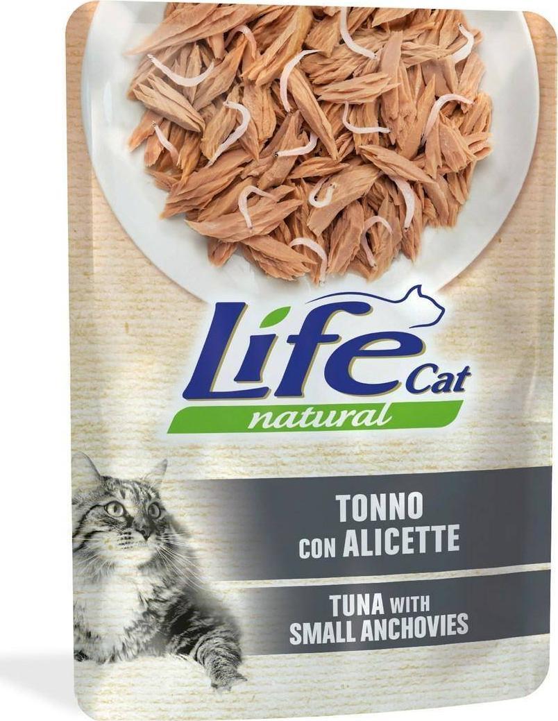 Life Pet Care LIFE CAT sasz.70g TUNA + ANCHOVIES WHITEBAITS/SZPROTKI/30 10123 (8034105420397) kaķu barība